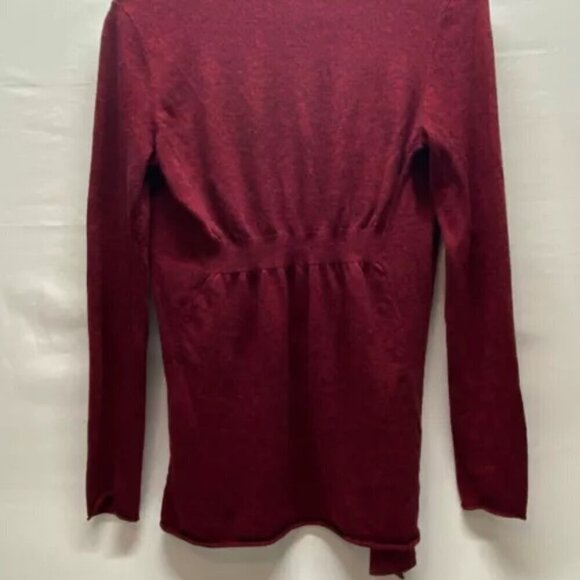 Express Open Cardigan Women's Medium Maroon Black Heathered Ladies Long Sleeve - Picture 5 of 11